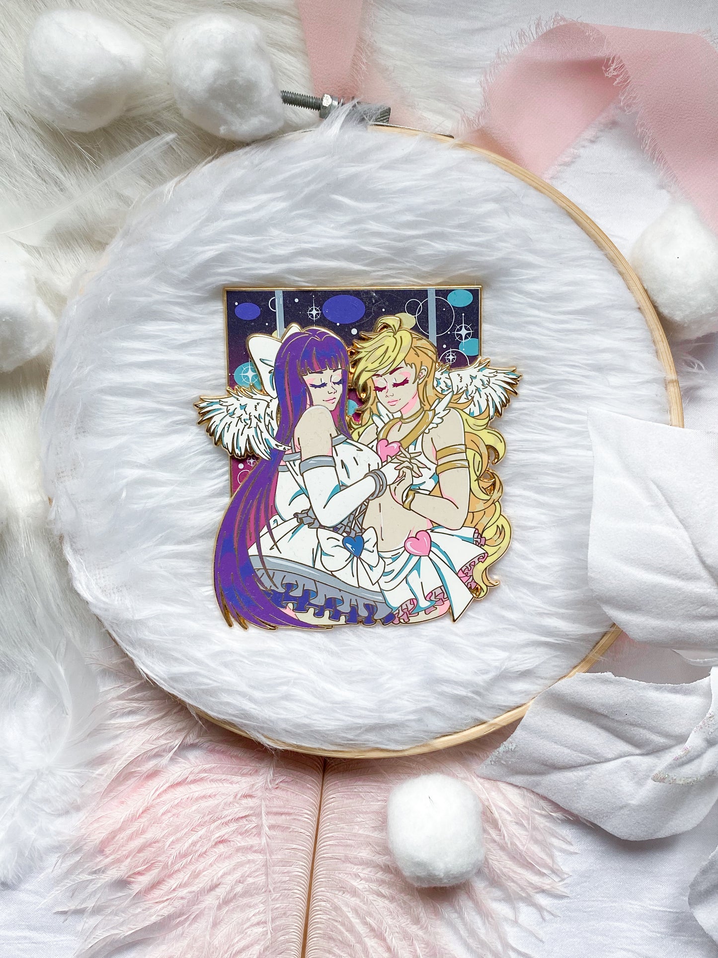 Anarchy Sisters Enamel Pin | Panty and Stocking with Garterbelt