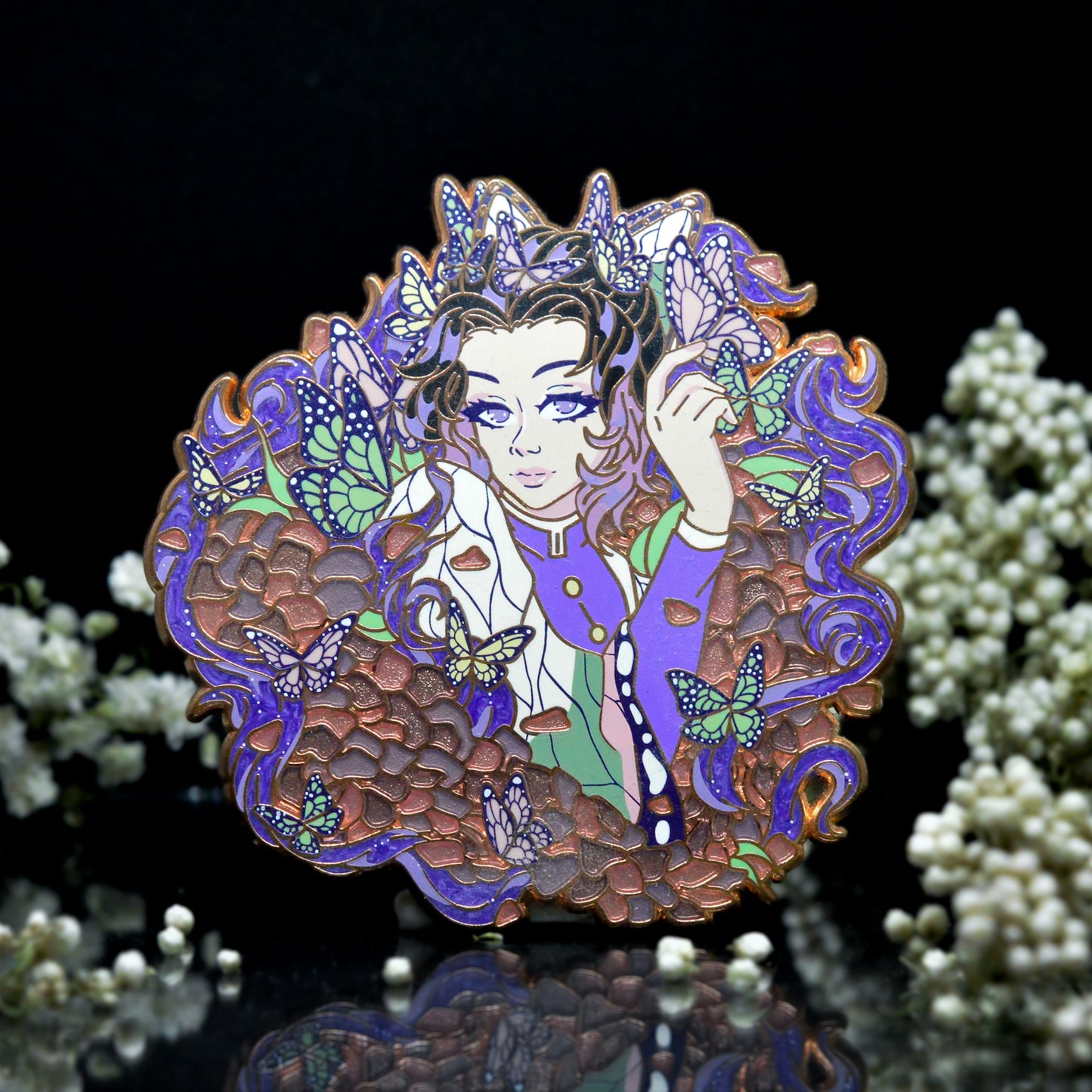 Winged Crown Shinobu Enamel Pin | Demon Slayer
