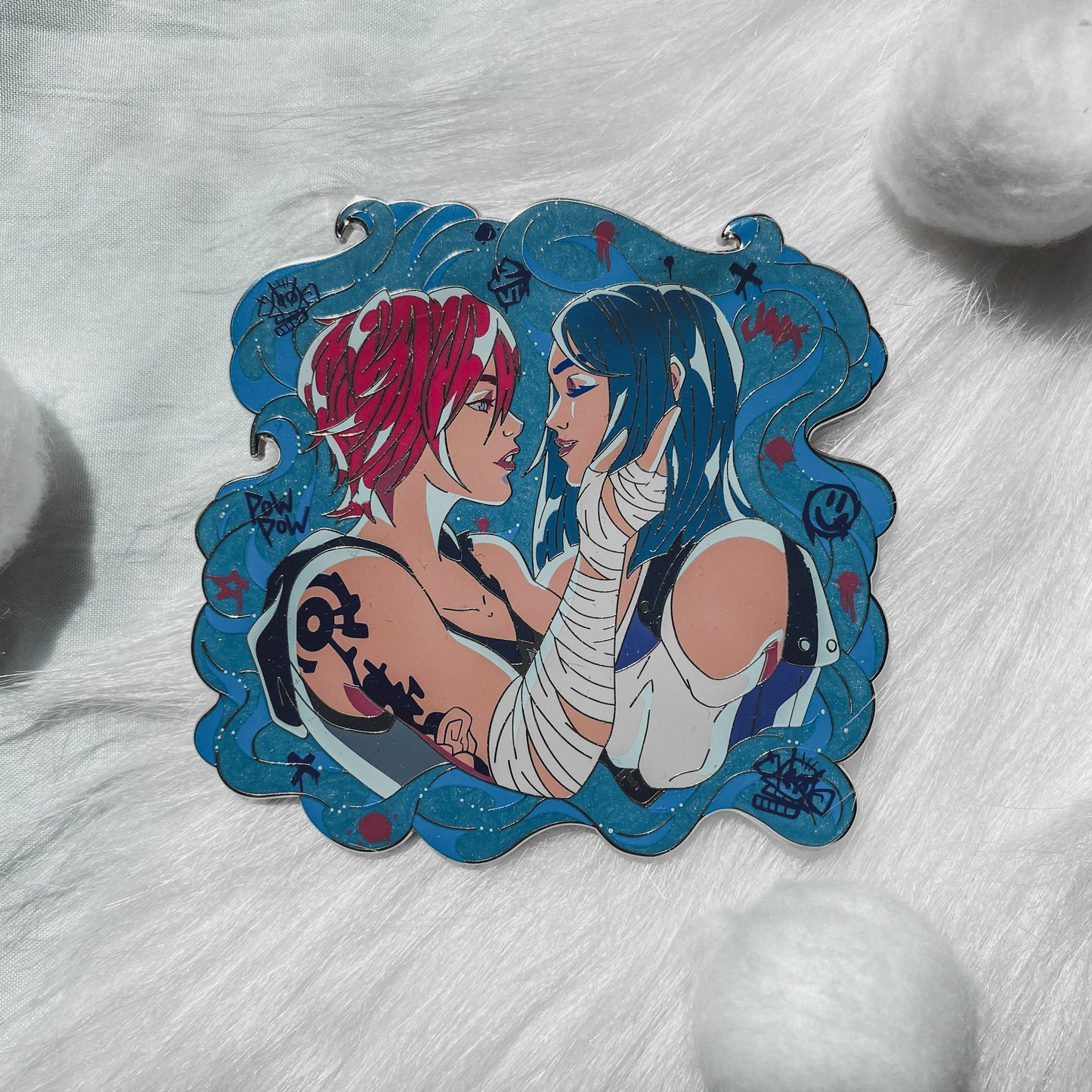 Oil & Water CaitVi Pride Enamel Pin | Arcane