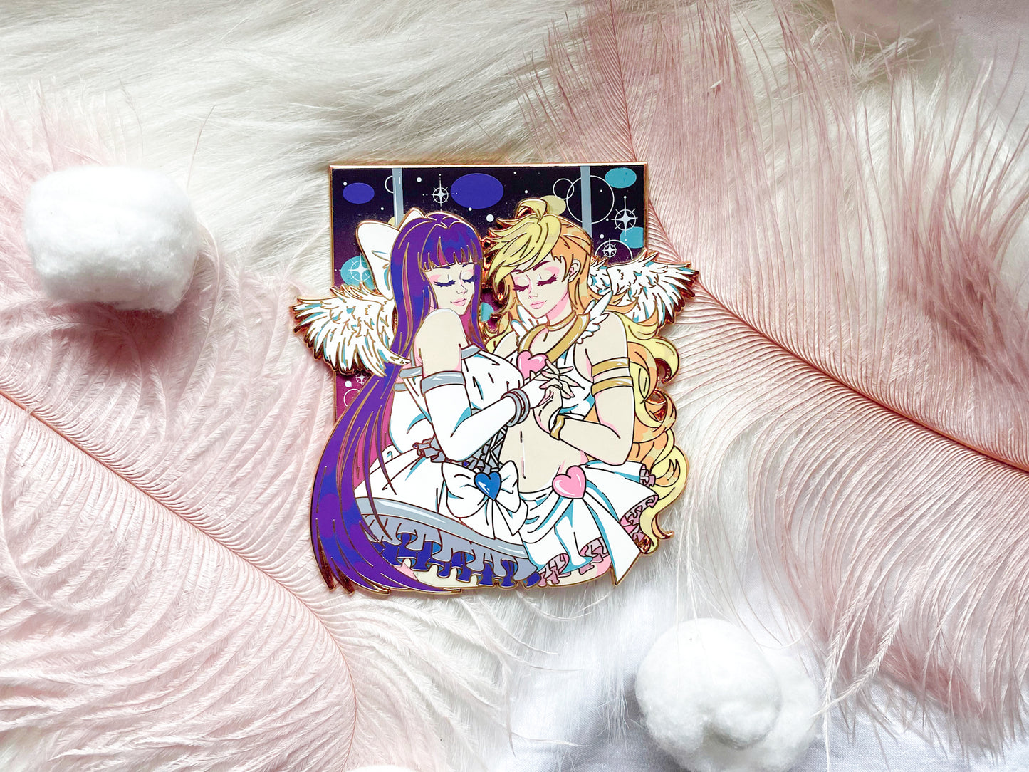 Anarchy Sisters Enamel Pin | Panty and Stocking with Garterbelt