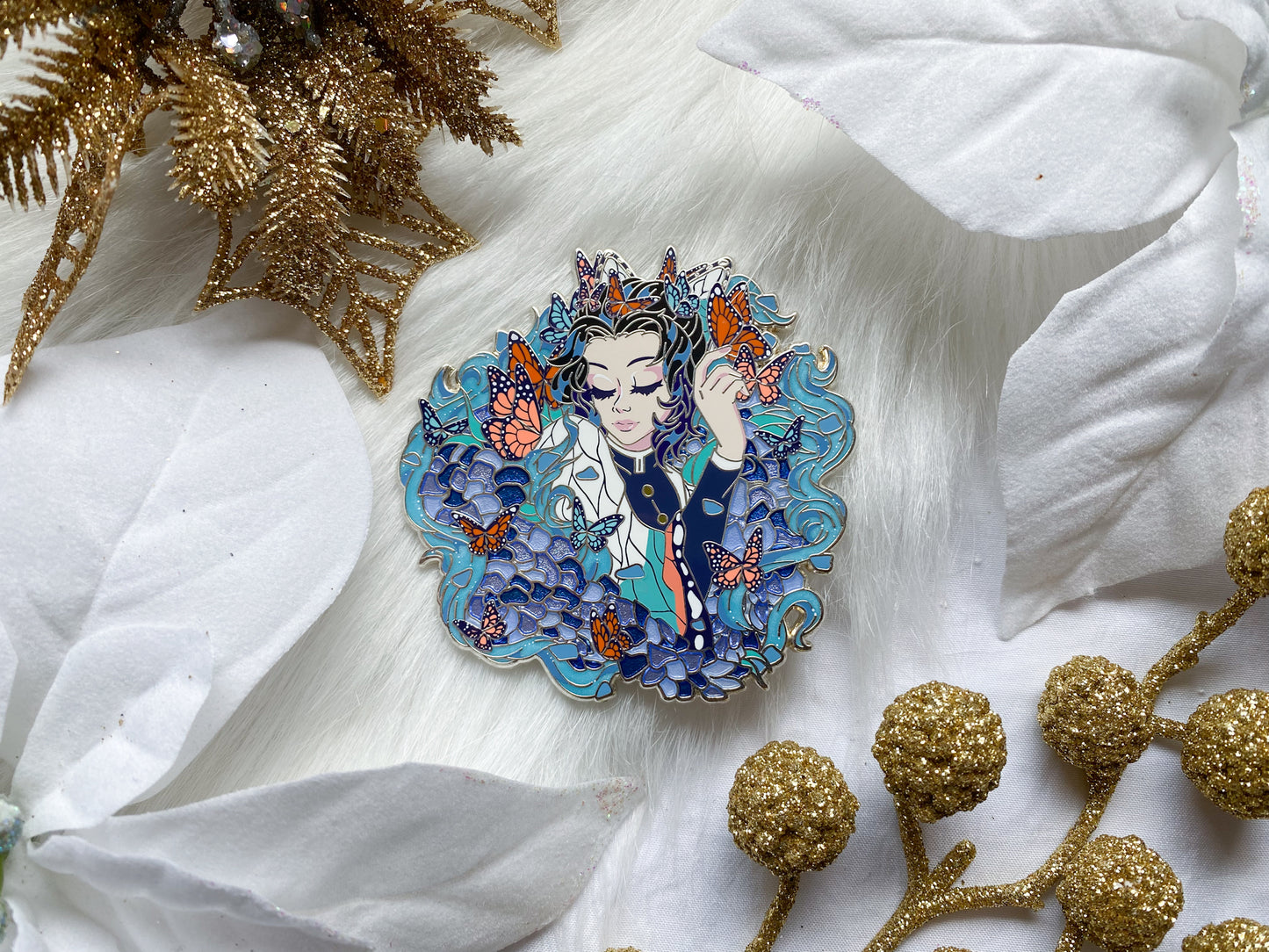 Winged Crown Shinobu Enamel Pin | Demon Slayer