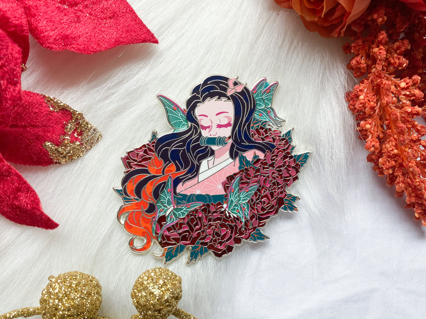 Dusks Wings Nezuko Enamel Pin | Demon Slayer