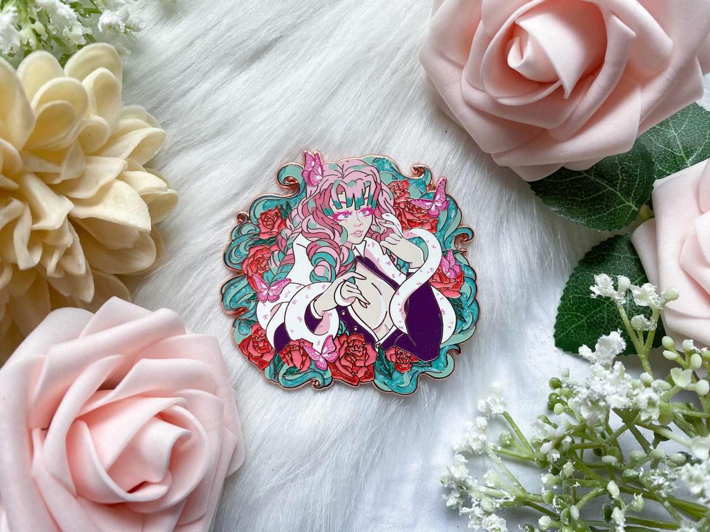Poisonous Wings Mitsuri Enamel Pin | Demon Slayer