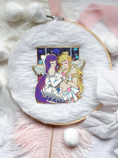 Anarchy Sisters Enamel Pin | Panty and Stocking with Garterbelt