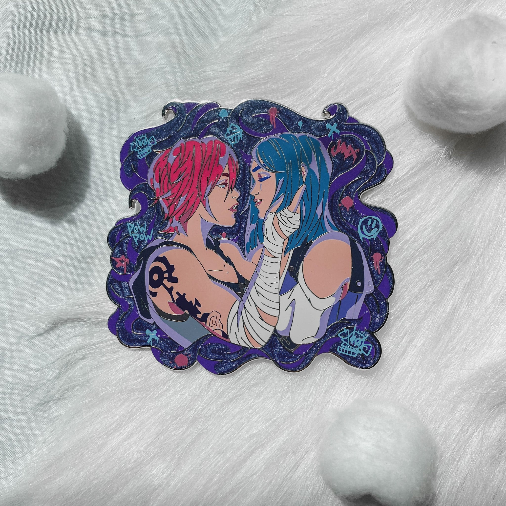 Oil & Water CaitVi Pride Enamel Pin | Arcane