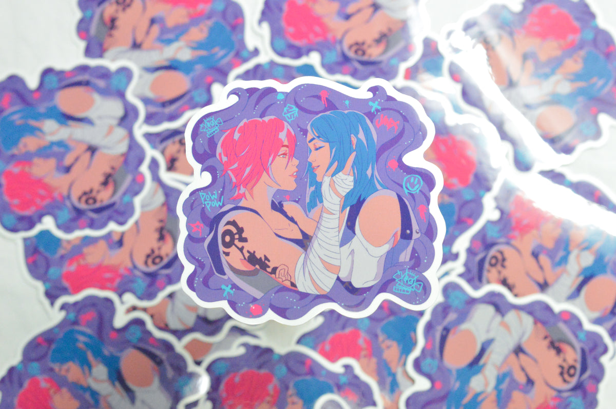 Caitlyn and Vi Vinyl Sticker | Arcane