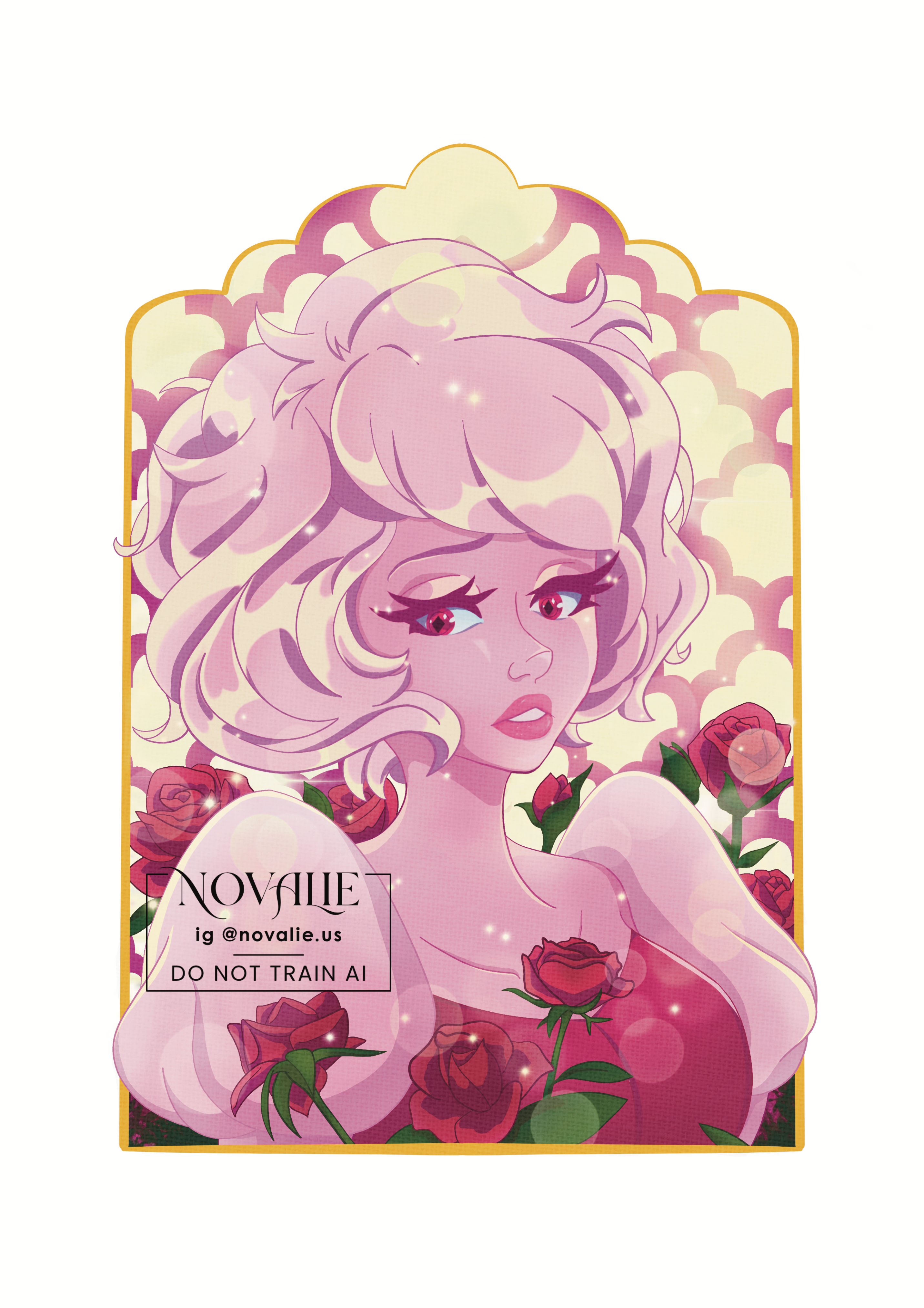 Pink's Palanquin Garden Small Art Print | Steven Universe