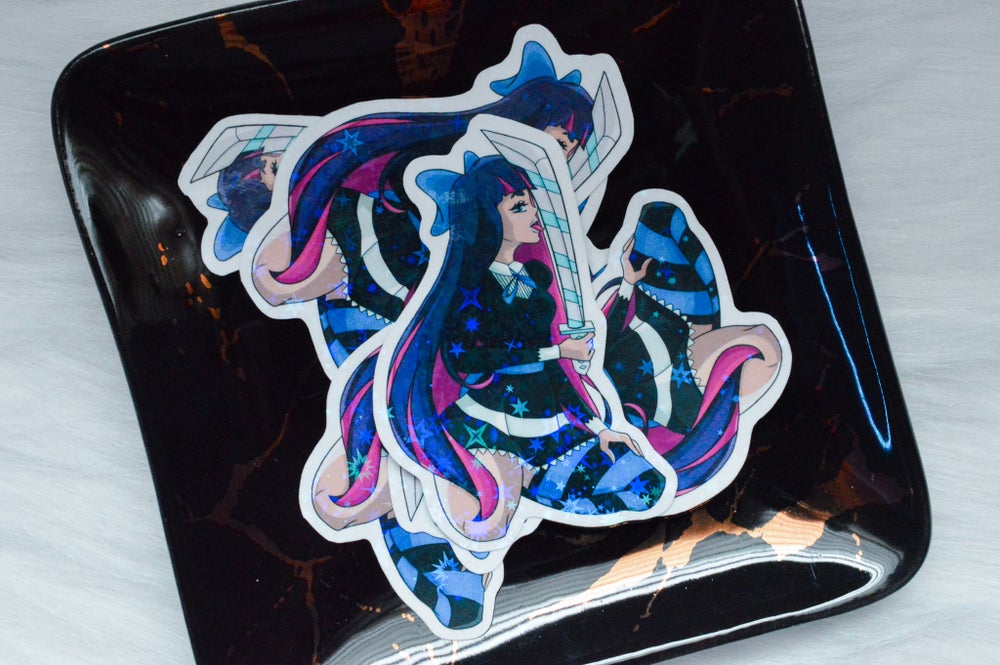 Panty and Stocking Holographic Stickers